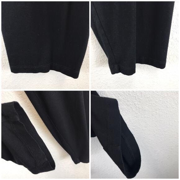 Eileen Fisher Pull-On Elastic Waist Lagenlook Pants Pockets Black Made in USA XL - Picture 6 of 11